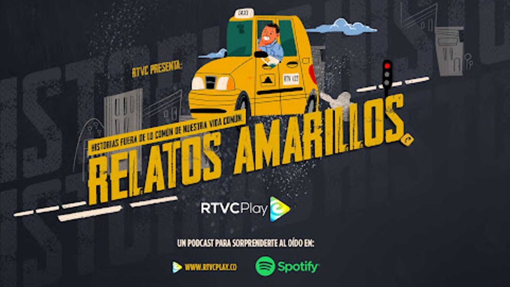 El podcast de historias de taxistas que podrá escuchar en RTVCPlay Los taxistas con todas sus historias curiosas, así como paranormales, dramáticas o que parecen sacadas de una canción de Arjona que les suele ocurrir o ser testigos desde una silla de un taxi, hacen parte de los 23 relatos que buscan dar voz a un gremio que transporta cientos de historias en las calles colombianas en ‘Relatos Amarillos’.