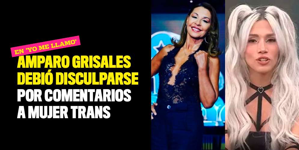 Amparo Grisales debió disculparse por comentarios a mujer trans Luego de una lluvia de críticas hacia Amparo Grisales, la actriz debió disculparse públicamente por un comentario realizado a una participante del programa 'Yo Me Llamo'.
