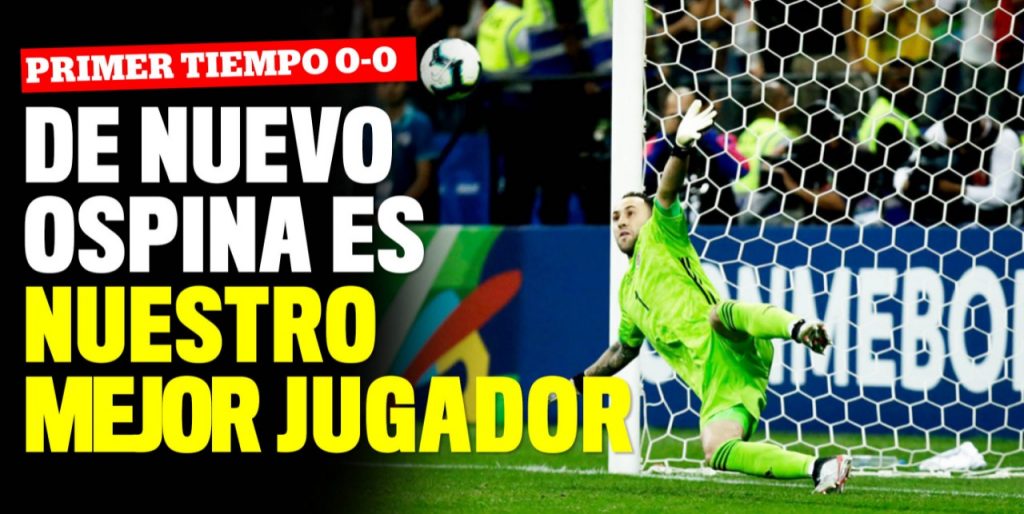 Ospina, nuestra figura en el primer tiempo contra Ecuador Un primer tiempo bastante flojo tuvo la Selección Colombia frente a Ecuador en el Estadio Metropolitano de Barranquilla, donde empatan 0-0, por la fecha 12 de la Eliminatoria Suramericana rumbo al Mundial Catar 2022.