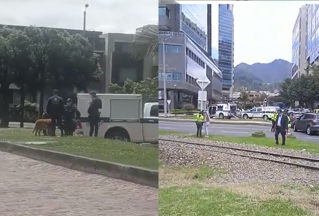 Falsa alarma, descartan presunto explosivo al norte de Bogotá En la 106 con novena en la parte norte de Bogotá, la Policía en compañía del cuerpo Antiexplosivos de la Metropolitana de Bogotá, realizó el análisis de lo que sería un presunto artefacto explosivo que fue abandonado por un ciudadano dentro de un bote de basura del sector.