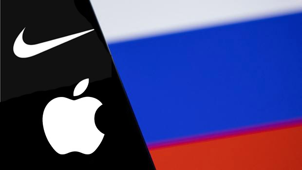 Apple y Nike detienen las ventas de sus productos en Rusia Apple ha anunciado este martes que ha detenido todas las ventas de sus productos en Rusia como respuesta a la invasión a Ucrania y que la plataforma de pago Apple Pay así como otros servicios también han sido "limitados".