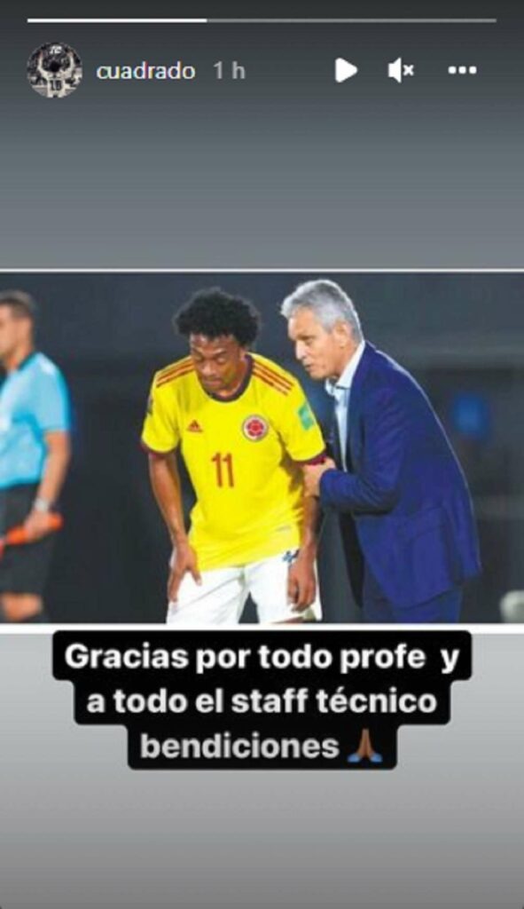 Con emotivo mensaje, Juan Fernando Quintero se despidió de Rueda Tras conocerse la noticia de la salida del técnico de la Selección Colombia Reinaldo Rueda, varios jugadores se sorprendieron con la noticia que, dicen, se veía venir luego de que la tricolor no clasificara al mundial Qatar.