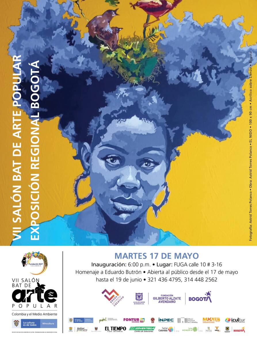 Lo mejor del Arte Popular llegará a Bogotá  La séptima edición del Salón BAT de Arte Popular, Colombia y el Medio Ambiente llegará a Bogotá con 87 obras de artistas populares de la ciudad a la sede de la Fundación Gilberto Álzate Avendaño.
