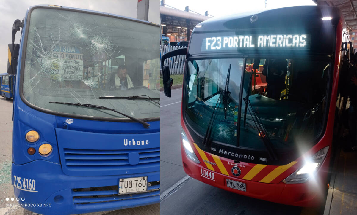 25 buses de TM resultaron vandalizados en medio de las manifestaciones Las manifestaciones se concentraron en el norte de la ciudad, sobre la AutoNorte con calle 166, y en el sur sobre el Portal de Transmilenio Américas, lugar donde se registraron enfrentamientos con el ESMAD.