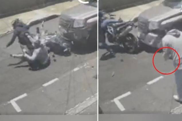 VIDEO: Conductor arrolló a tres pillos que le habían hurtado una millonada En video quedó registrado cuando un hombre en una camioneta arrolló a tres pillos que le habían hurtado una jugosa suma de dinero.