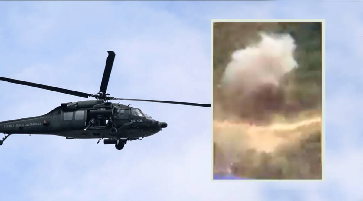 EN VIDEO: Atentan contra helicóptero de una petrolera en Tibú, norte de Santander A las 9:00 de la mañana de este jueves, un helicóptero de la empresa contratista Cenit fue hostigado con ráfagas de fusil y artefactos explosivos en la vereda Guachimán, en Tibú.