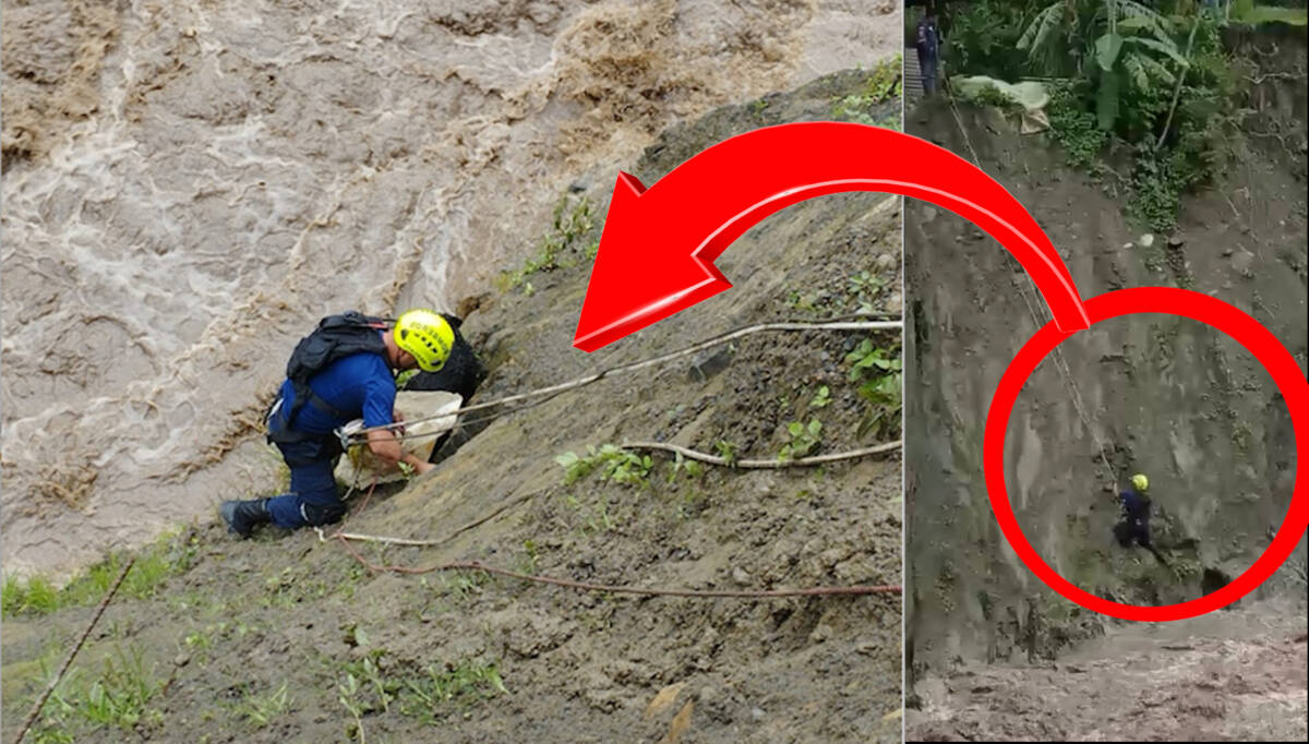 Heroico rescate de un perrito que por poco cae a un río en Cundinamarca En video quedó registrado el momento en el que el quipo de rescatistas de Bomberos salvó de morir a un perrito que se encontraba a la orilla de un río en Cundinamarca.
