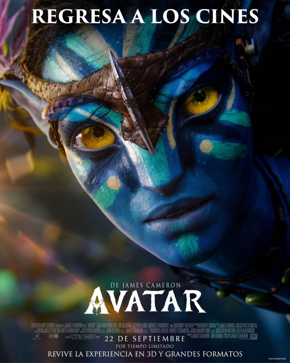 'Avatar' regresará a las salas de cine A la espera de la anunciada segunda parte, la épica aventura de James Cameron, Avatar, regresará a las salas de cine del país.