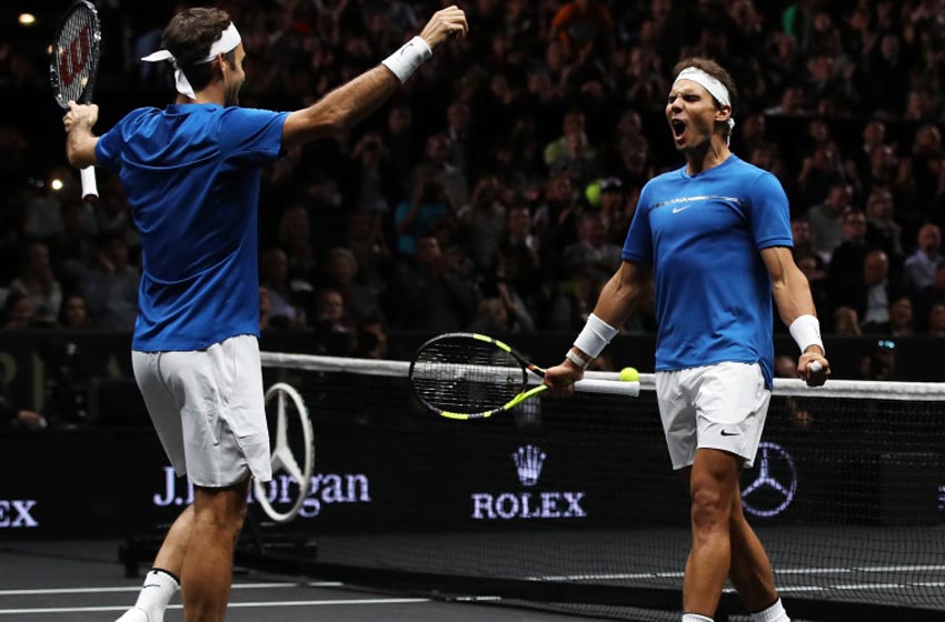 En imágenes: el último partido de la leyenda, Roger Federer El último partido de la carrera tenística del suizo Roger Federer comenzó este viernes en Londres, con ocasión de la Laver Cup, en un encuentro de dobles haciendo pareja con el español Rafael Nadal, que se enfrentan a los estadounidenses Jack Sock y Frances Tiafoe.