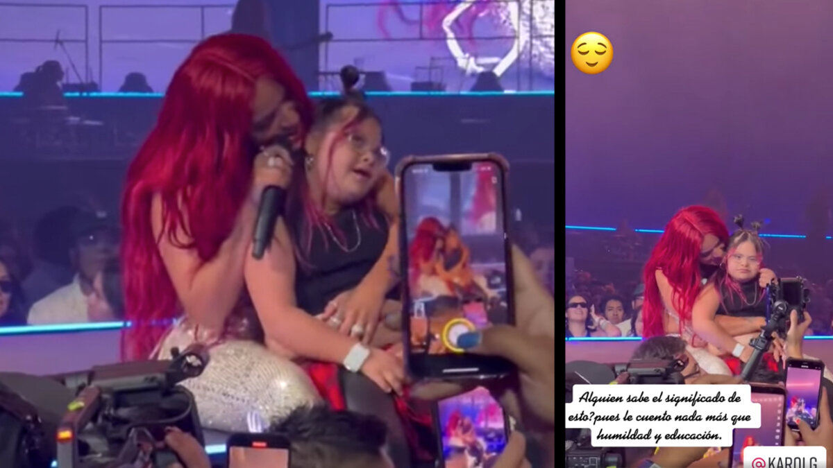 Karol G le cumplió el deseo a una fan y le cantó al oído en su concierto  La cantante paisa Karol G de nuevo es viral en redes sociales, esta vez por tener un lindo gesto con una de sus fans en medio de un concierto.