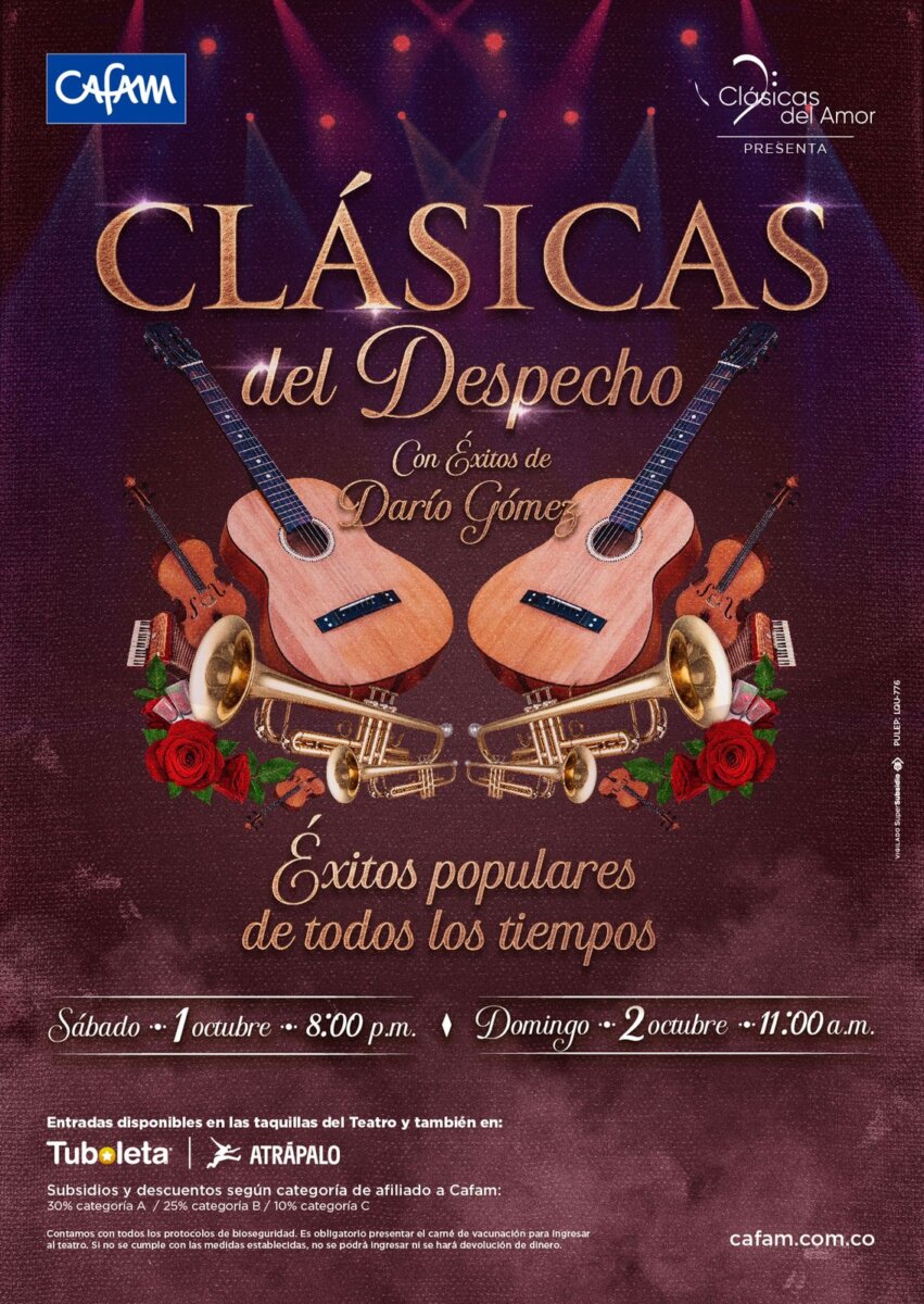 Clásicos del amor: 4 grandes conciertos en Bogotá 4 grandes conciertos se toman Bogotá, entre septiembre y octubre, podrá disfrutar de increíbles espectáculos de buena música.