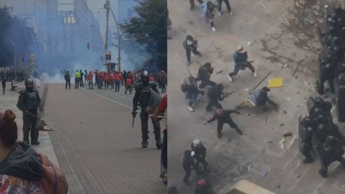 EN VIDEOS: el pánico que sembraron los indígenas en el centro de Bogotá Este miércoles se vivió todo un caos en el centro de Bogotá por las manifestaciones violentas que están llevando a cabo los indígenas de la comunidad Embera, quienes terminaron sembraron pánico entre los ciudadanos. Los hechos quedaron registrados en video: