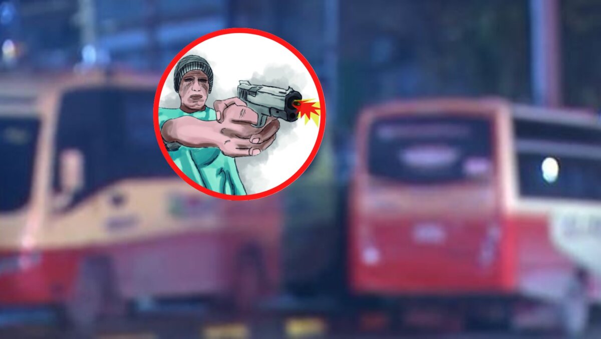 En atraco le dispararon a pasajero en la cabeza Pánico sintieron los pasajeros de un bus de servicio público en Soacha cuando pillos sacaron armas de fuego y los intimidaron para entregar sus pertenencias.