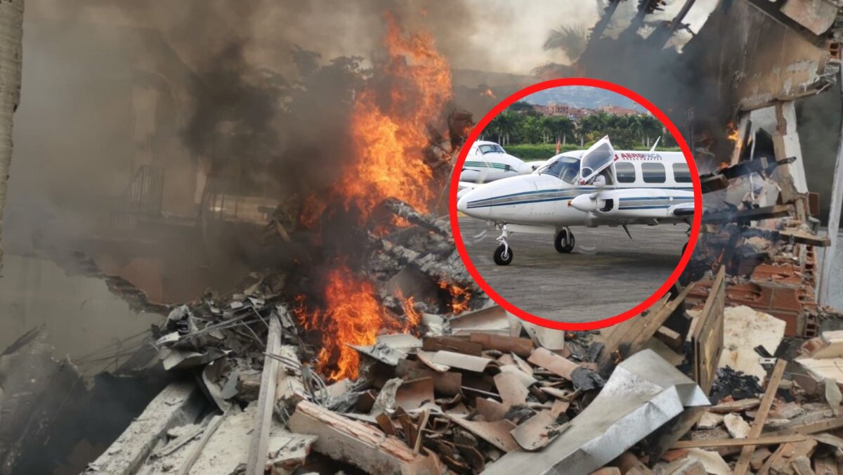 Terrible accidente de avioneta en Medellín