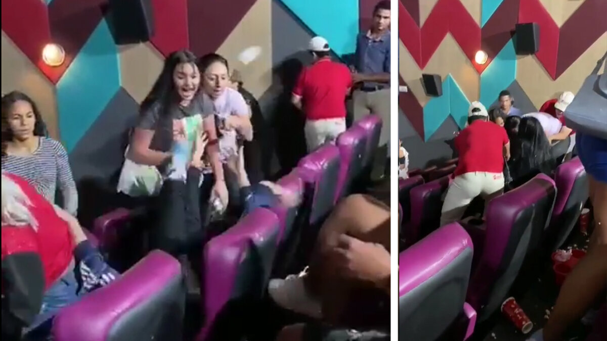 Video: bochornosa pelea entre varias mujeres en un cine Sin pena alguna, varias mujeres protagonizaron tremenda pelea en una sala del cine de Procinal, ubicada en el centro comercial Aventura, en Medellín.