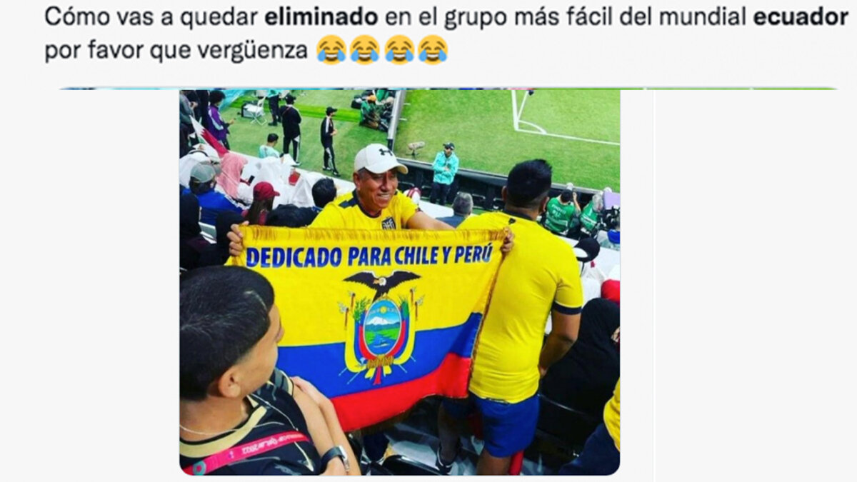 Los memes tras la eliminación de Ecuador del Mundial Ecuador es una de las sensaciones de este Mundial que no pudo ver cumplido el sueño de clasificarse para los octavos de final tras su derrota 2-1 contra Senegal. Es por eso que las redes sociales no se la perdonaron y ya hay memes de la eliminación.