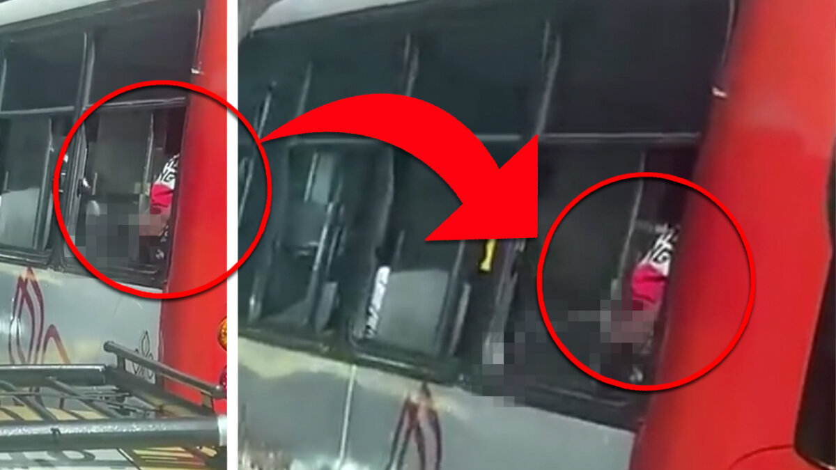 ¡El colmo! niño fue captado mientras orinaba por la ventana de un bus Un insólito hecho ocurrió en un bus que transitaba por una de las calles de Medellín, Antioquia, pues un niño decidió abrir la ventana del vehículo y orinar a la vista de todos.