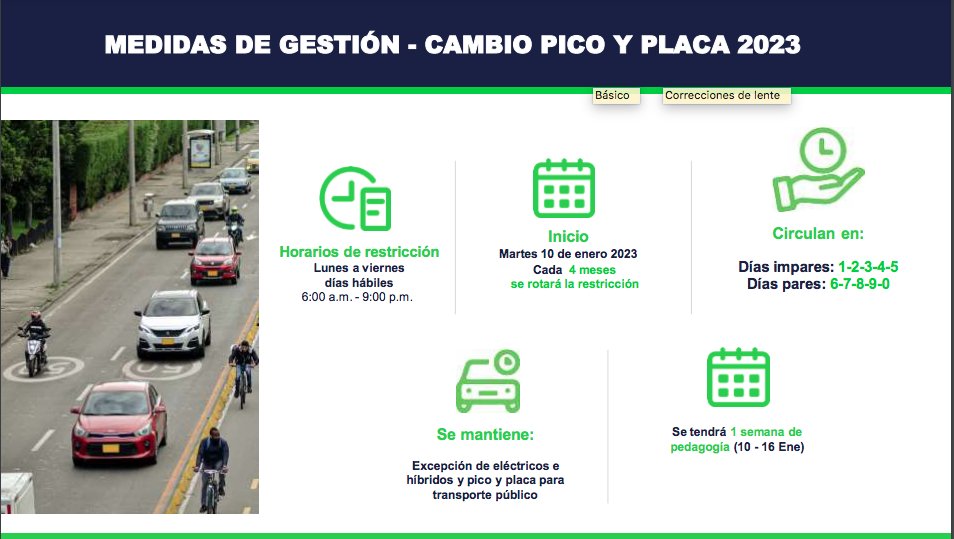 Ojo, así quedó el nuevo Pico y Placa para 2023 La Secretaría de Movilidad anunció las nuevas medidas para el Pico y Placa en Bogotá a partir del 10 de enero de 2023, así que párele bolas.