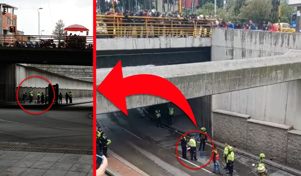 Hombre cayó de puente en portal de TransMilenio Iban a ser las 3:30 de la tarde de ayer jueves cuando un hombre de unos 30 años subió al puente peatonal que pasa por encima de la zona de acceso a los parqueaderos del portal de TransMilenio del 20 de Julio, en la localidad de San Cristóbal. 