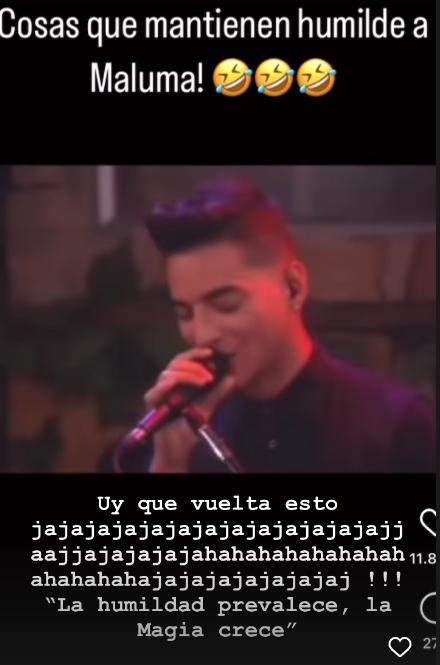 El momento que mantiene humilde a Maluma: se burló de recuerdo con Yina Entre risas Maluma compartió el video de su beso con Yina Calderón.