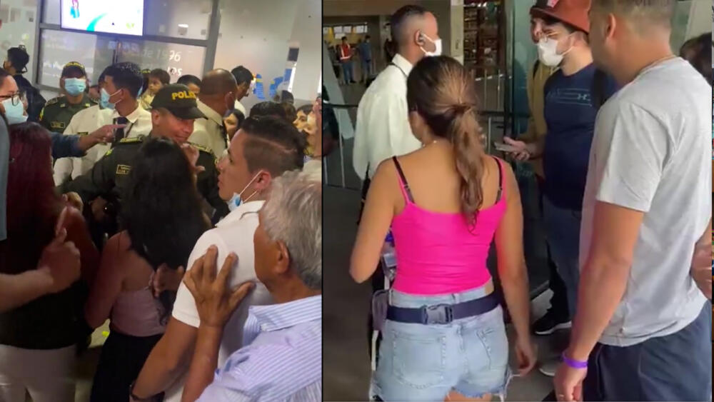 Impactante agarrón entre pasajeros en Cartagena por cancelación de vuelos En Cartagena se evidenció un gran enfrentamiento, por la inconformidad de pasajeros frente a la cancelación de los vuelos de Viva Air.