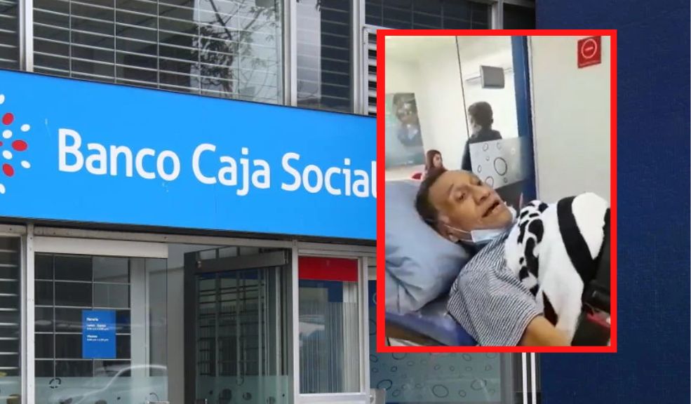 Inaudito: paciente con cáncer terminal tuvo que ir hasta el banco Caja Social a cobrar la pensión Un indignante caso se conoció recientemente, en el que un hombre con cáncer en camilla, tuvo que ir hasta el banco Caja Social a cobrar su pensión en Bogotá.