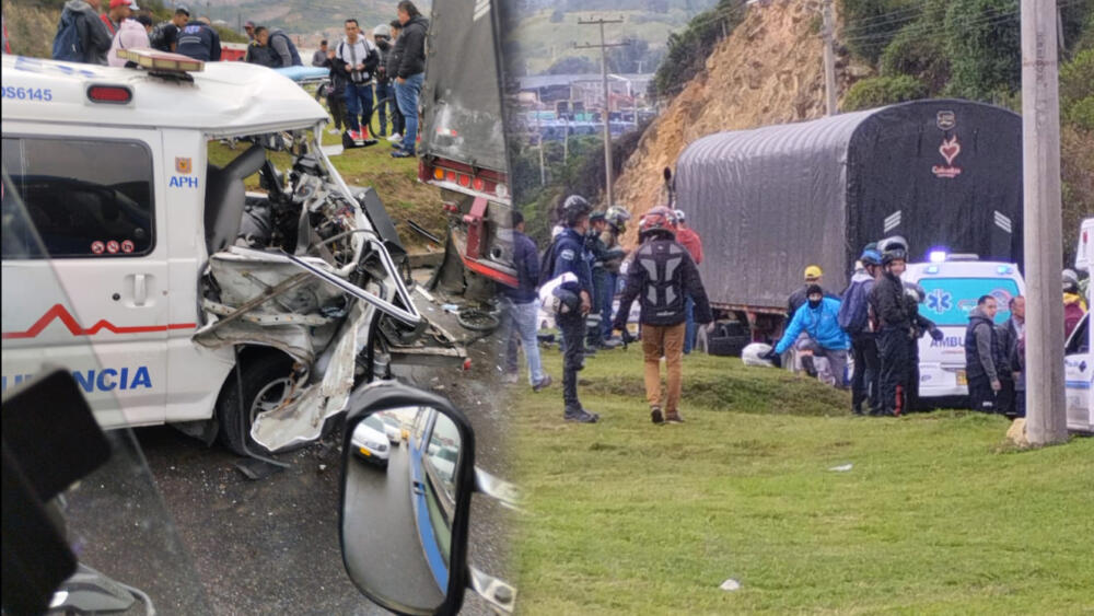Accidente de tránsito causa gran caos vehicular en la Av. Boyacá Un aparatoso accidente de tránsito entre un camión y una ambulancia causó el cierre de la Av. Boyacá, al sur de la capital.