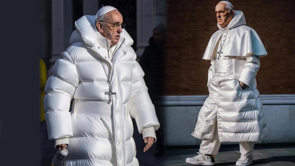 Le hacen memes al Papa Francisco por su traje que se hizo viral El Papa Francisco se viralizó en el mundo entero luego de que unas fotos usando un largo abrigo blanco se compartiera en internet.