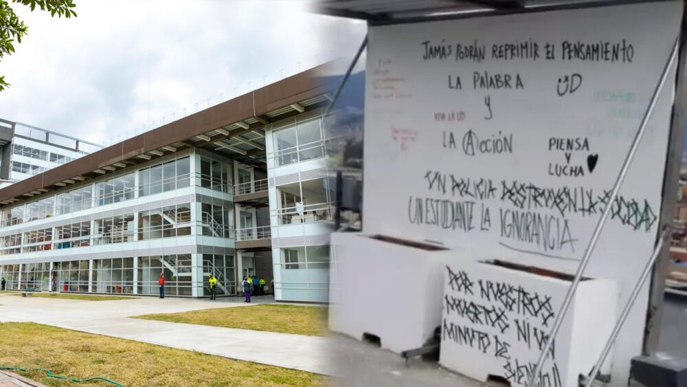Vándalos ya dañaron la nueva sede de la U. Distrital La nueva sede de la Universidad Distrital, ubicada en la localidad de Ciudad Bolívar, fue inaugurada el pasado miércoles y no han transcurrido ni 48 horas cuando ya sus instalaciones fueron vandalizadas, tal como quedó registrado en varias fotografías.