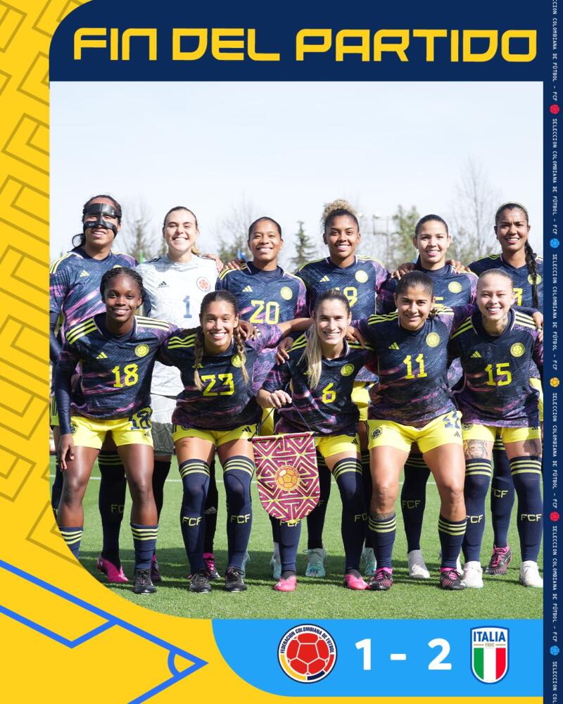 Derrota de las chicas de Colombia ante Italia Con derrota la Selección Colombia Femenina finalizó este martes su gira de partidos en Europa. El equipo nacional fue superado 2-1, en Roma.