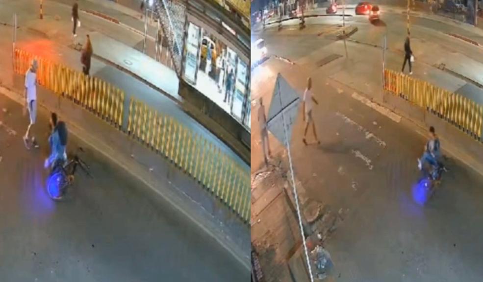 En video: con un botellazo ladrones le robaron a un joven la bicicleta En video quedó registrado un indignante robo a un joven en el sur de la capital.