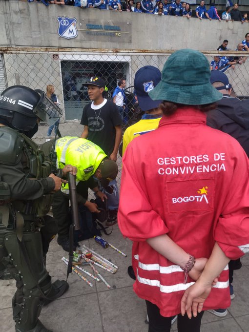 Balance positivo de la Policía tras la final de fútbol colombiano