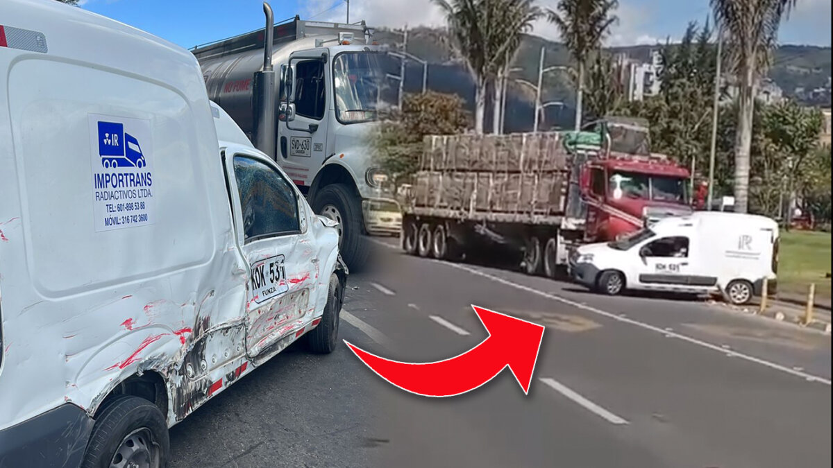Camión barrió la calle con una minivan En las redes sociales ha comenzado a circular el video en el que se puede ver como un camión arrastró por varios metros a una minivan, el hecho ocurrió en la localidad de Suba, a la altura de la Avenida Boyacá con Calle 170.