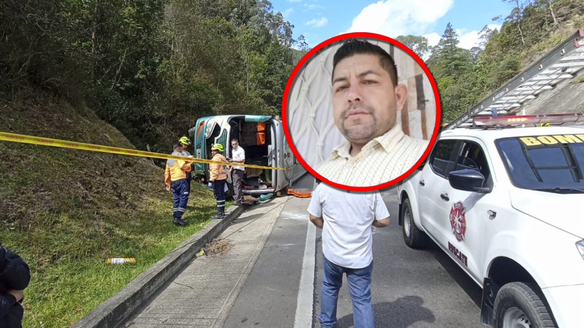 Este es el conductor que falleció en la vía Bogotá- Villeta Este es el conductor que falleció la mañana este martes, tras salir expulsado por el panorámico del bus que conducía en la vía Bogotá- Villeta.