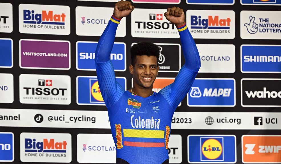 ¡Qué orgullo! El colombiano Kevin Quintero se coronó campeón mundial de ciclismo en pista