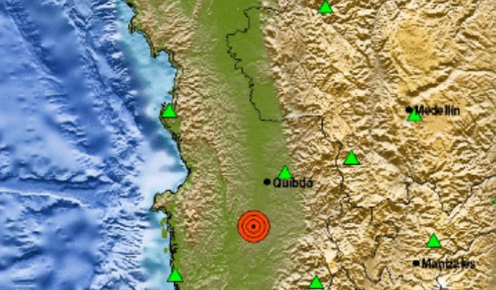Fuerte temblor sacudió al occidente del país A las 4:45 de este domingo se sintió un fuerte temblor en el país. Según datos del Servicio Geológico Colombiano, su magnitud fue de 4,9.