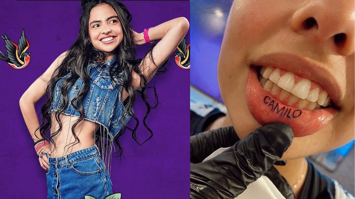 Actriz se tatuó el nombre de su pareja en la boca Esta es la joven actriz que decidió tatuarse el nombre de su esposo en el labio.
