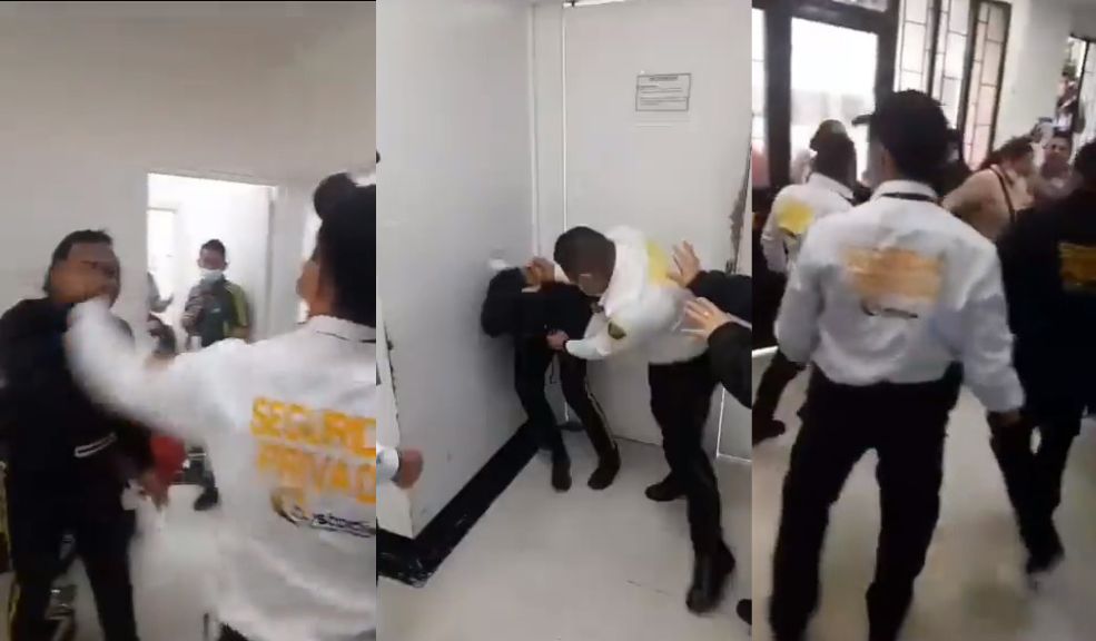 EN VIDEO: Paciente se fue a puño limpio con dos celadores en el Hospital Simón Bolívar