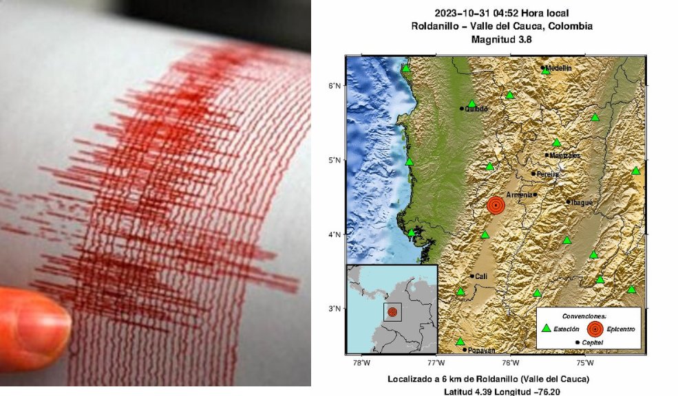 Sismo de 3.8 grados sacudió al país esta mañana En la mañana de este martes, el Servicio Geológico Colombiano reportó un sismo en el Valle del Cauca.
