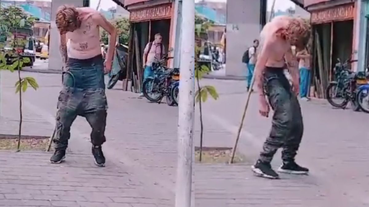 Se conoce la verdad detrás del 'hombre zombie' que deambula por las calles En un video que se hizo viral en redes sociales, se puede observar a un hombre que caminaba con movimientos extraños por las calles de Medellín.