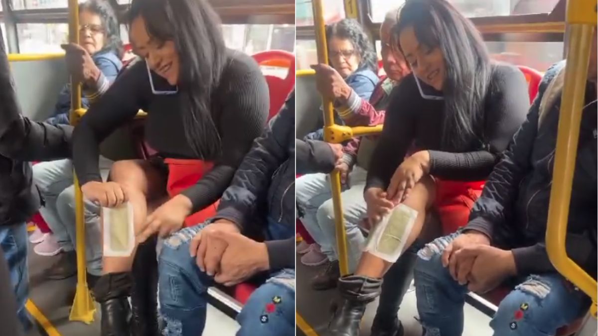 Mujer se depiló las piernas en el TransMilenio En un video quedó registrado el momento en el que una mujer se depila las piernas al interior de un bus de TransMilenio. Los pasajeros quedaron asombrados.