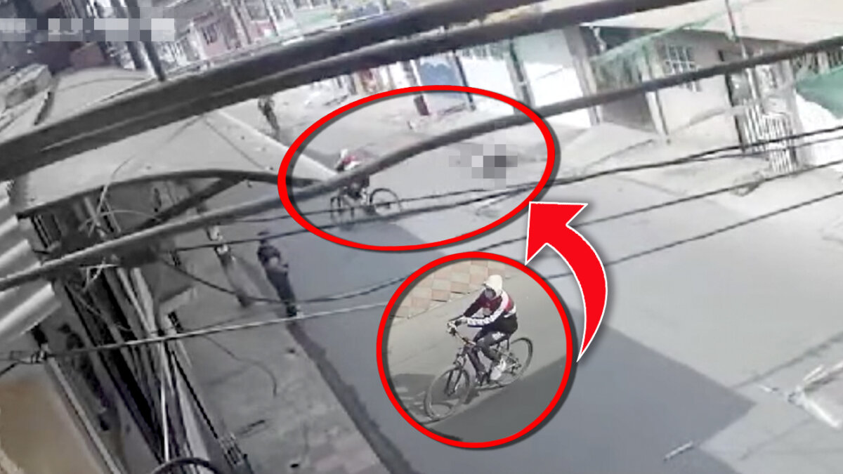 EN VIDEO: Sicario en bicicleta asesinó a hombre en Soacha Q'HUBO obtuvo el video del momento exacto en donde un sicario que se transportaba en bicicleta, atacó brutalmente a un hombre en Soacha.