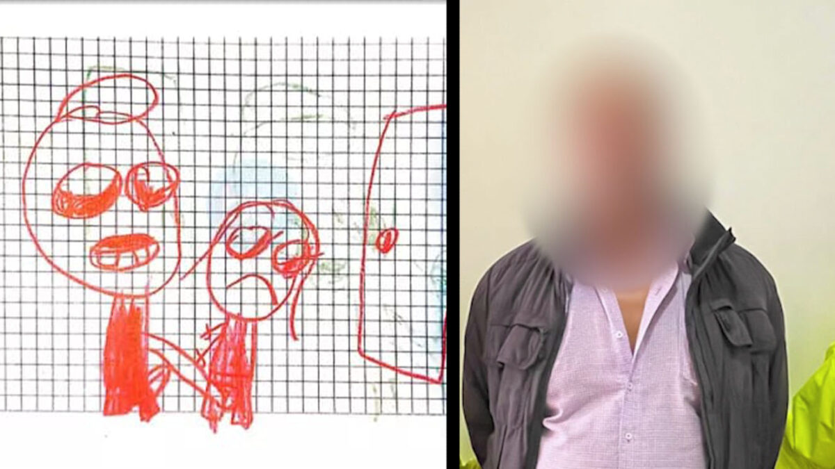 Dibujo de niña reveló que era abusada por su abuelastro en Suba La niña de siete años dibujó en una hoja los vejámenes sexuales a los que era sometida, al parecer, por su abuelastro. El sujeto fue capturado.