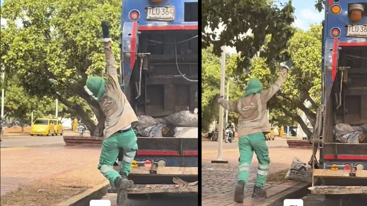 EN VIDEO: Recolector de basura se vuelve viral por su peculiar manera de trabajar Un trabajador de una empresa de aseo en Valledupar ha sido elogiado por su gran actitud para trabajar y ponerle sabor a su rutina.