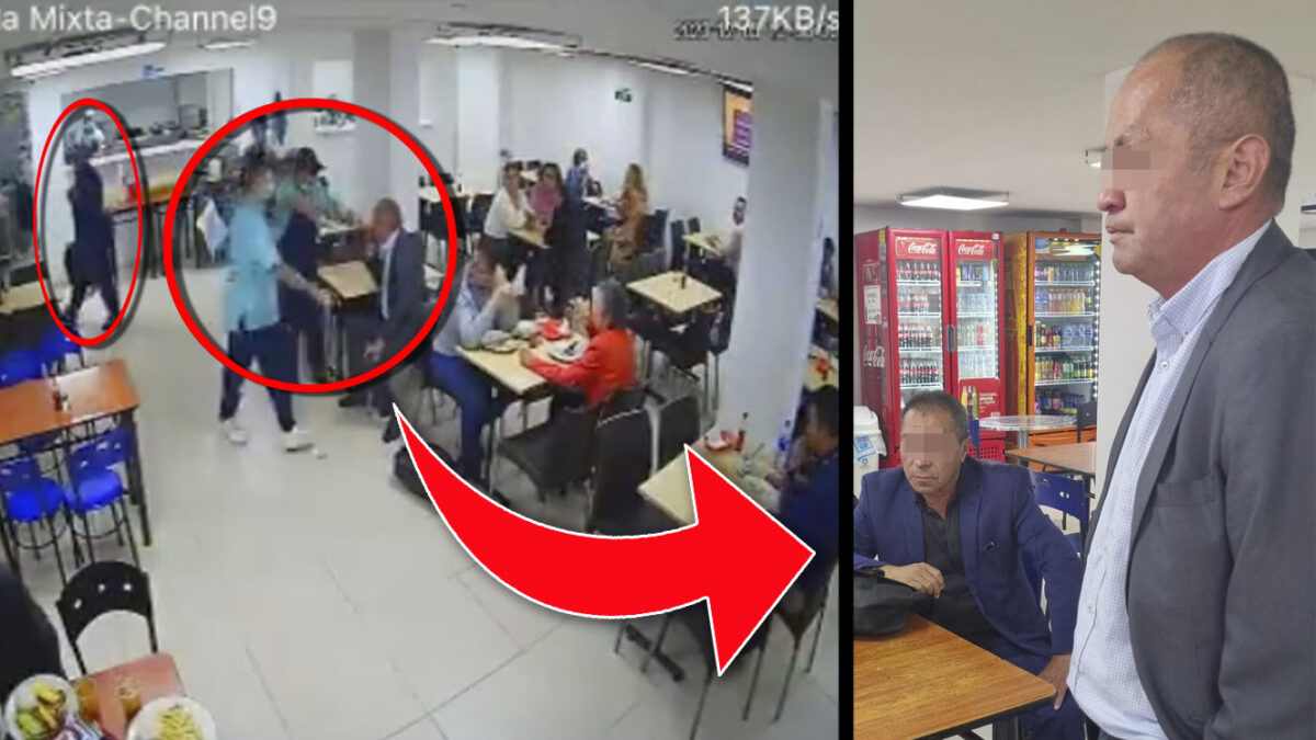 EN VIDEO: Valientes meseros evitaron un robo en restaurante de Bogotá Dos sujetos intentaron robar el maletín de un hombre mientras almorzaba con su madre en un restaurante de Bogotá.