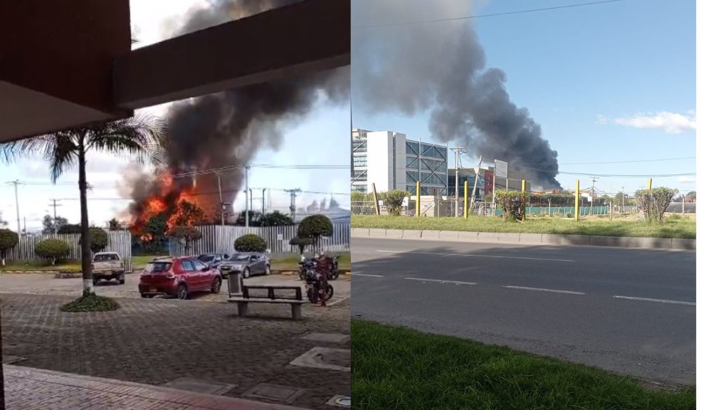 ¡Última hora! Se presenta grave incendio en fábrica de la vía Bogotá - Siberia En horas de la tarde de este martes, se presenta un fuerte incendio en la vía que comunica a Bogotá con Siberia.