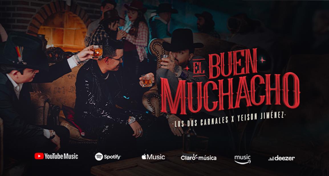 Yeison Jiménez y Los Dos Carnales unen fuerzas en el lanzamiento de 'El Buen Muchacho' Yeison Jiménez comenzó el 2024 con su nuevo sencillo titulado 'El Buen Muchacho', en colaboración con el aclamado dúo mexicano Los Dos Carnales, galardonados con el Latin Grammy.