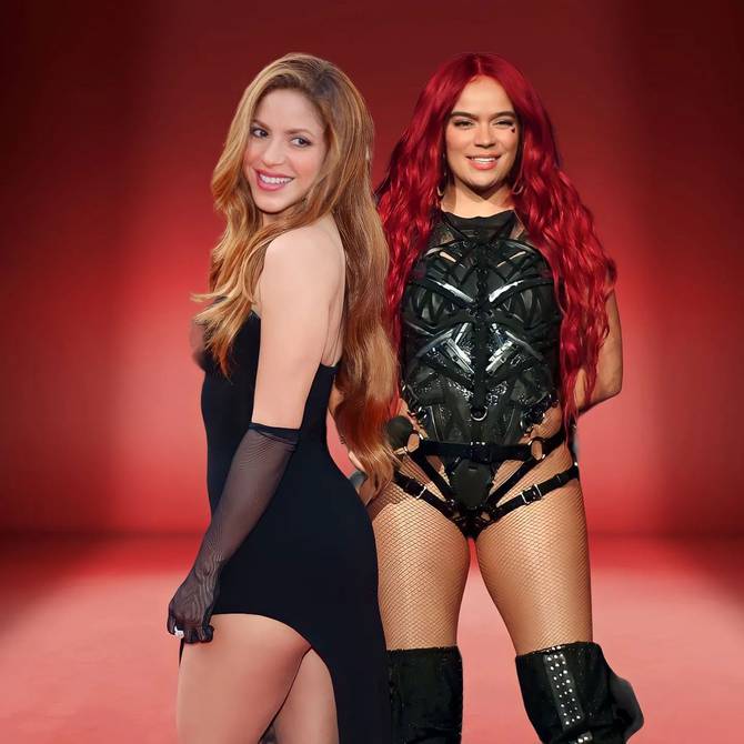 Ahora quieren poner de rivales a Shakira y Karol G Los fans de Shakira y Karol G llevan una pelea casada.