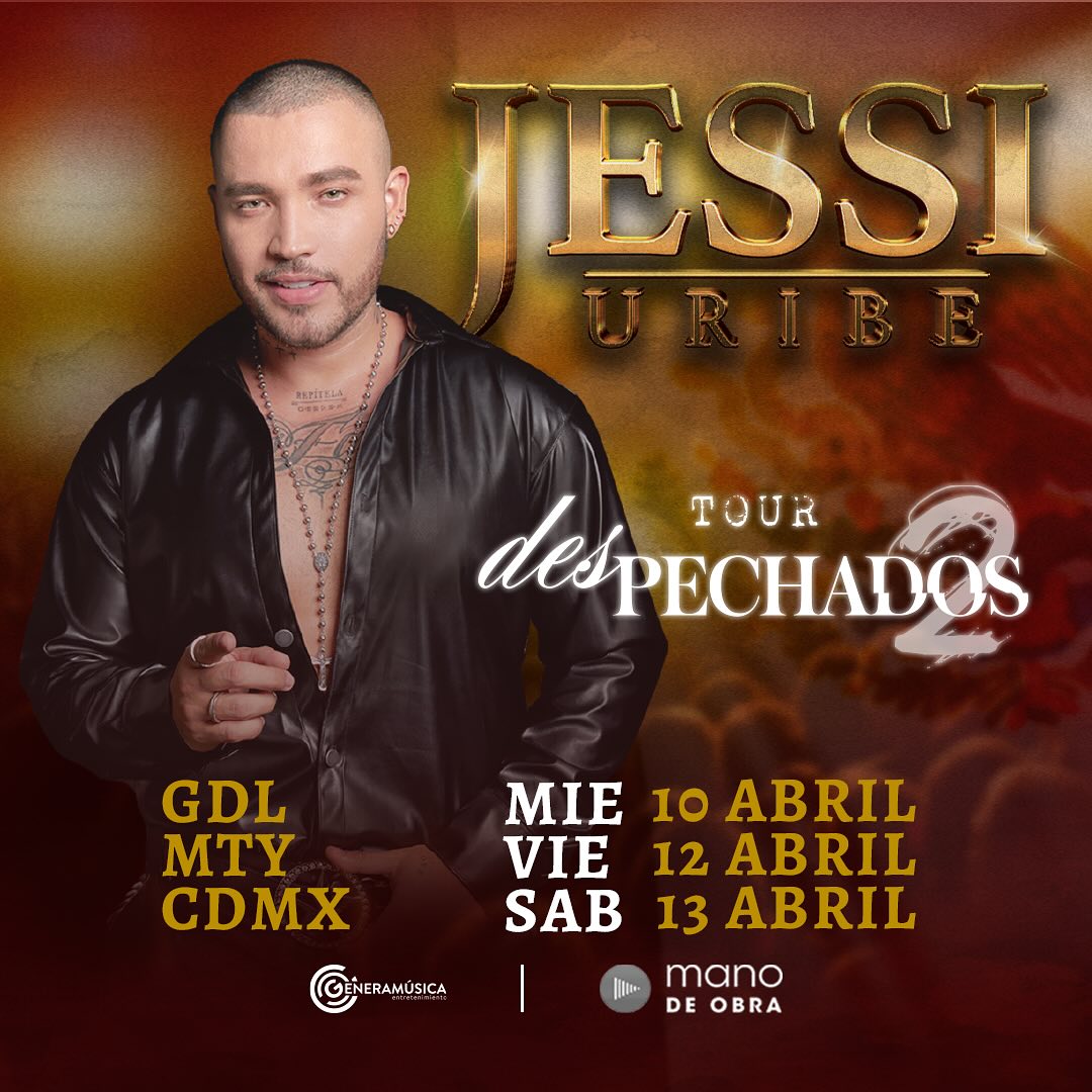 'Despechados Tour', la gira mundial que anunció Jessi Uribe El artista anunció su gira mundial 2024 que lo llevará por Estados Unidos, Europa, México y América Latina.