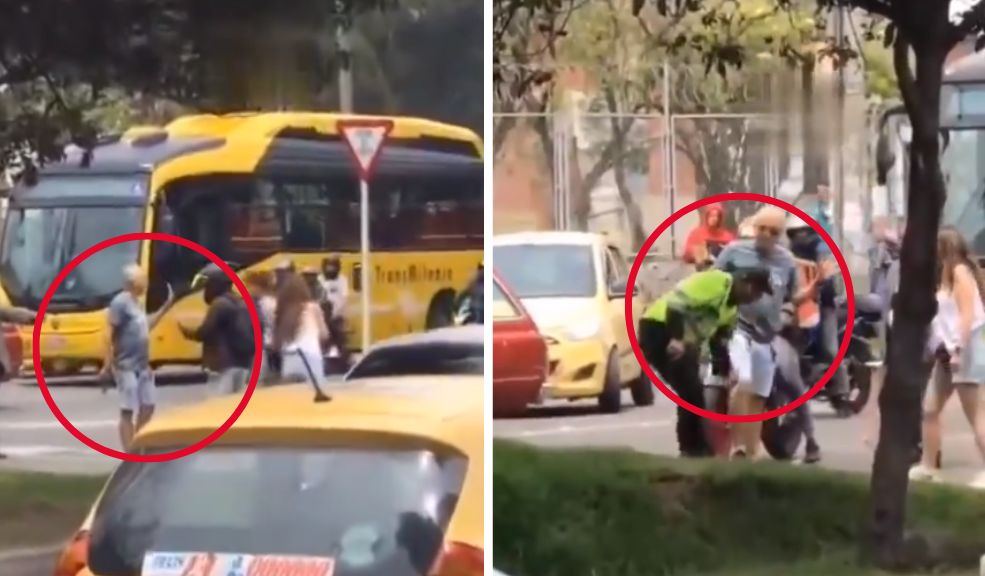 EN VIDEO: Con arma en mano, conductor amenazó a un hombre en plena vía pública Dos conductores protagonizaron una nueva pelea en Bogotá. Lo insólito del caso ocurre cuando uno de ellos desenfunda un arma de fuego y amenaza al otro hombre.